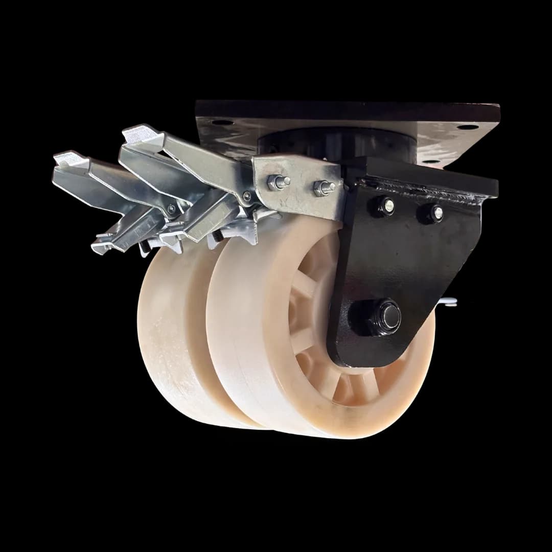 Cast Nylon Wheel with Extra Heavy Duty Castor, Brake, 4000Kgs
