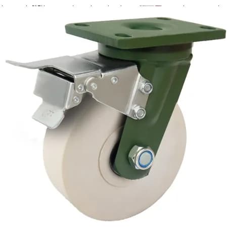 Cast Nylon Wheel with Extra Heavy Duty Castor, Brake, 800Kgs
