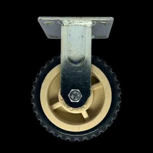 Grey Anti-Skid PVC Wheel with MS Fabricated Castor Grey Anti-Skid PVC castor wheel, 230Kgs capacity
