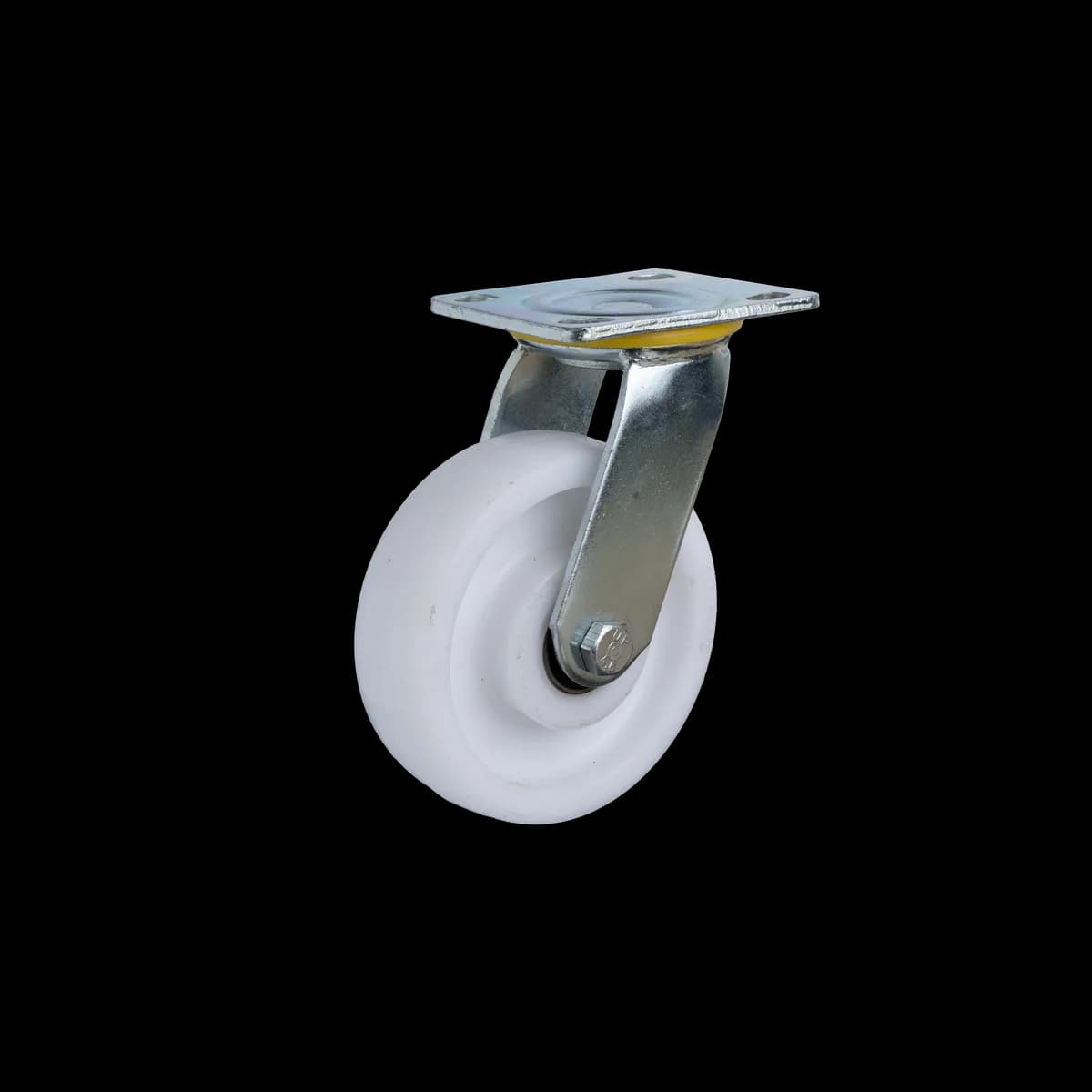 Polypropylene I-Type Wheel with MS Fabricated Castor, Swivel, 280Kgs