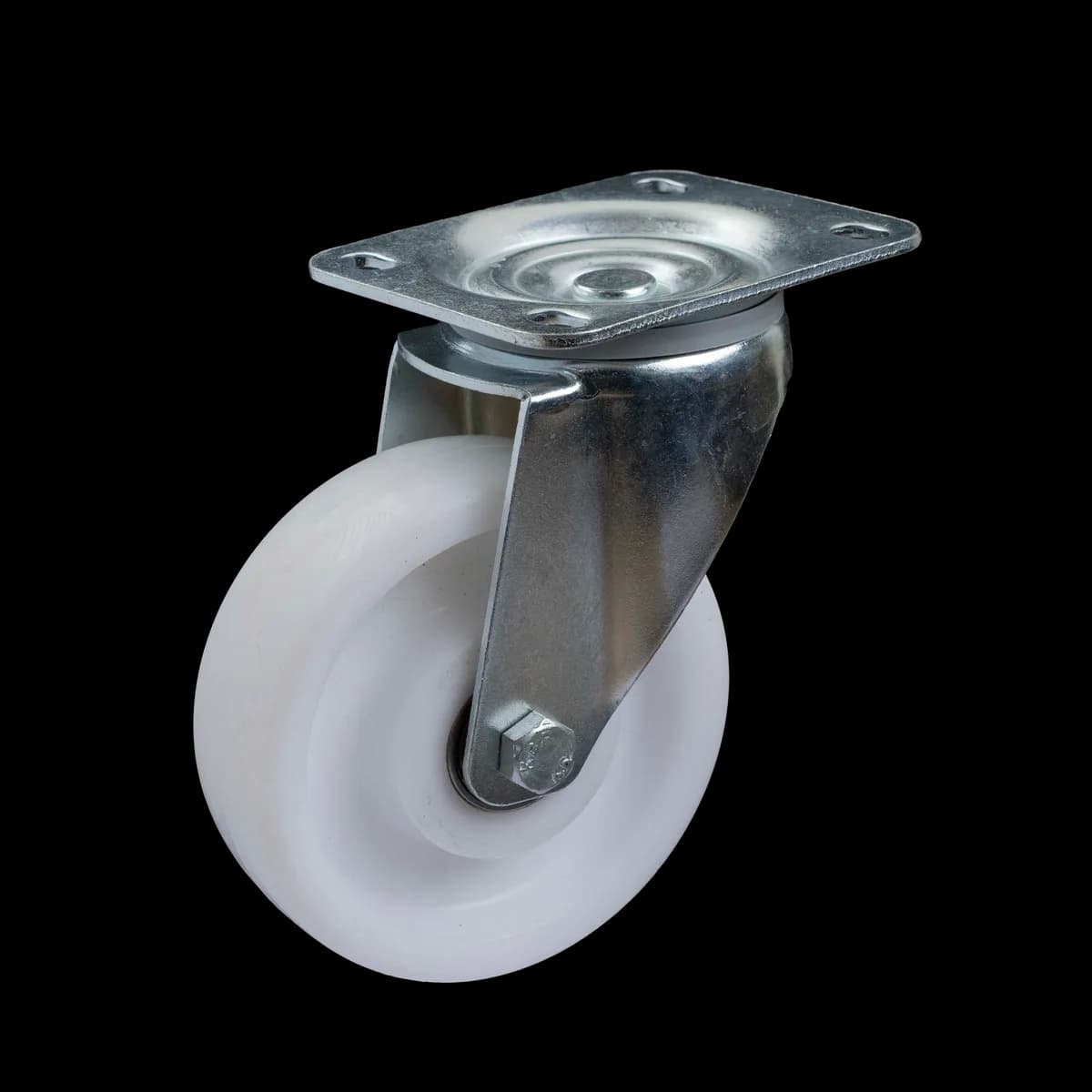 Polypropylene I-Type Wheel with Pressed Mild Steel Castor, Swivel, 280Kgs