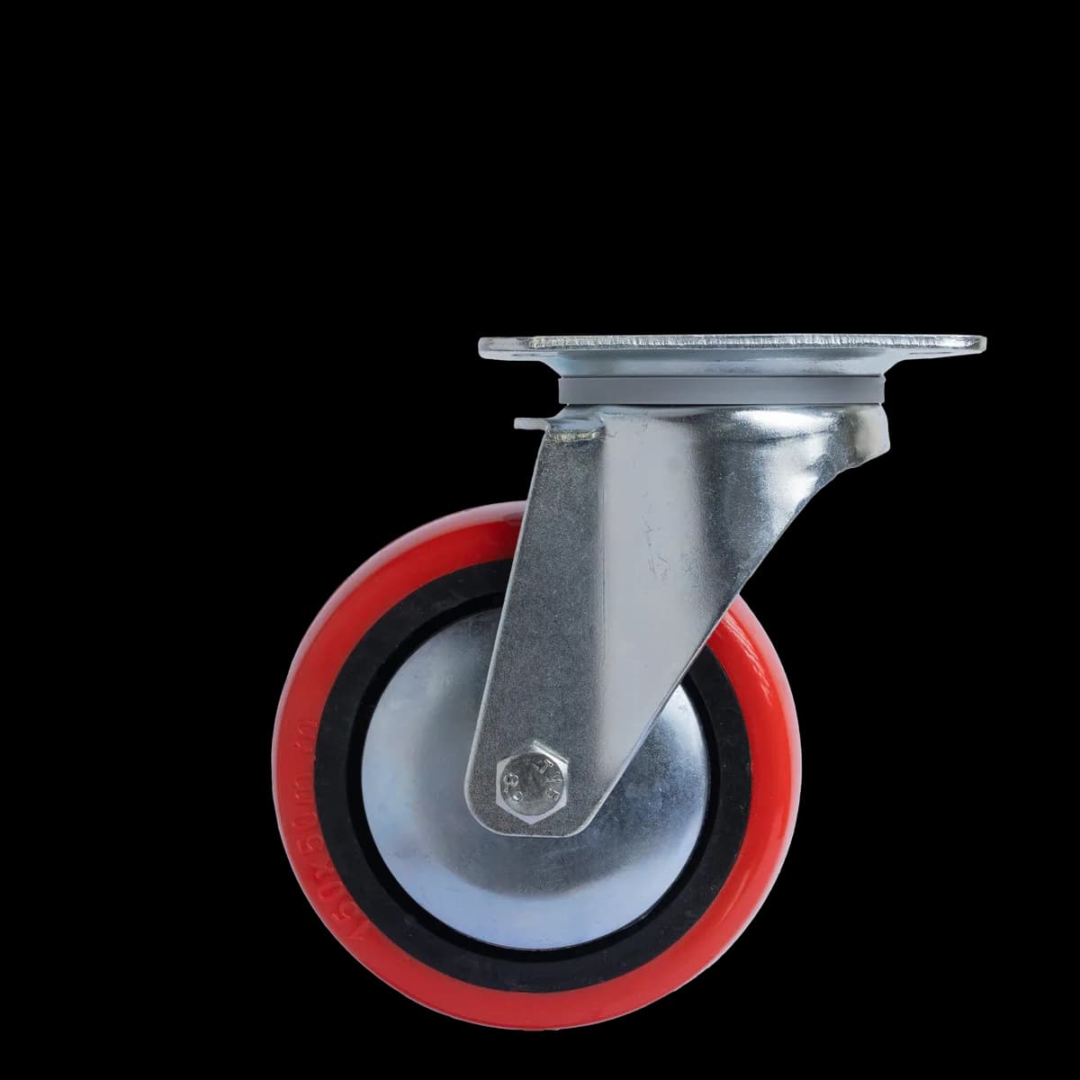 Polyurethane Wheel with Pressed Mild Steel Castor, Swivel, 300Kgs