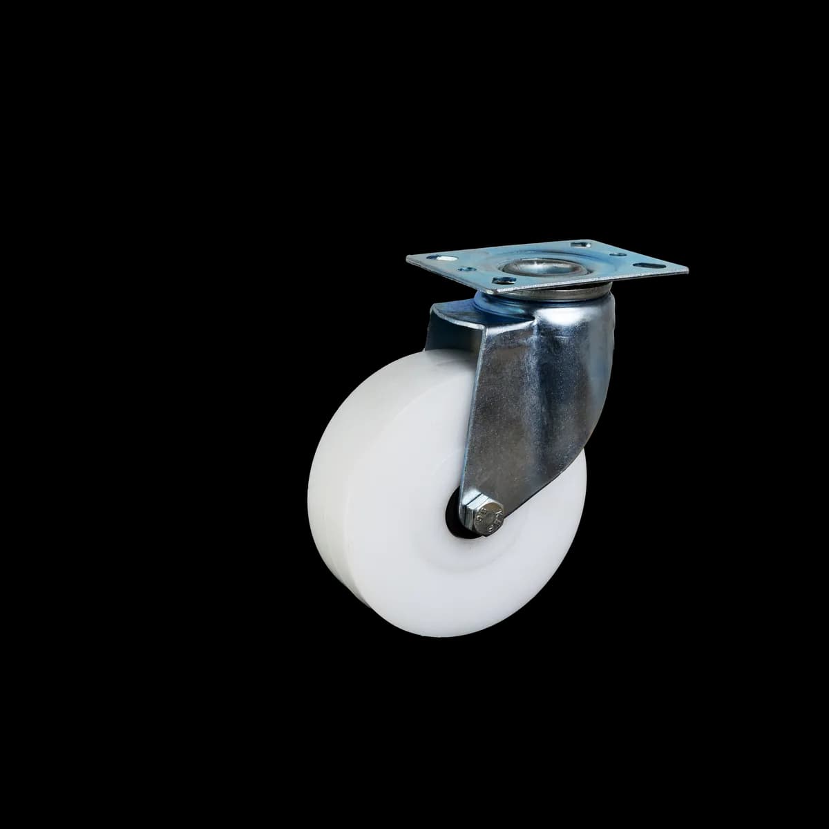 Polypropylene Solid Wheel with Pressed Mild Steel Castor, Swivel, 130Kgs