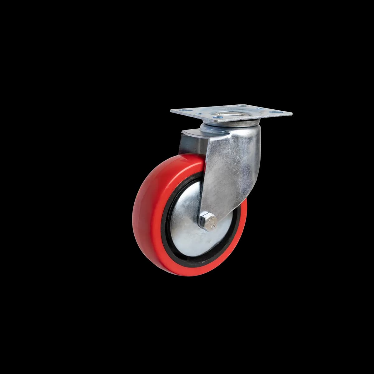 Orange PU Light Duty Castor wheel, Swivel, 130Kgs