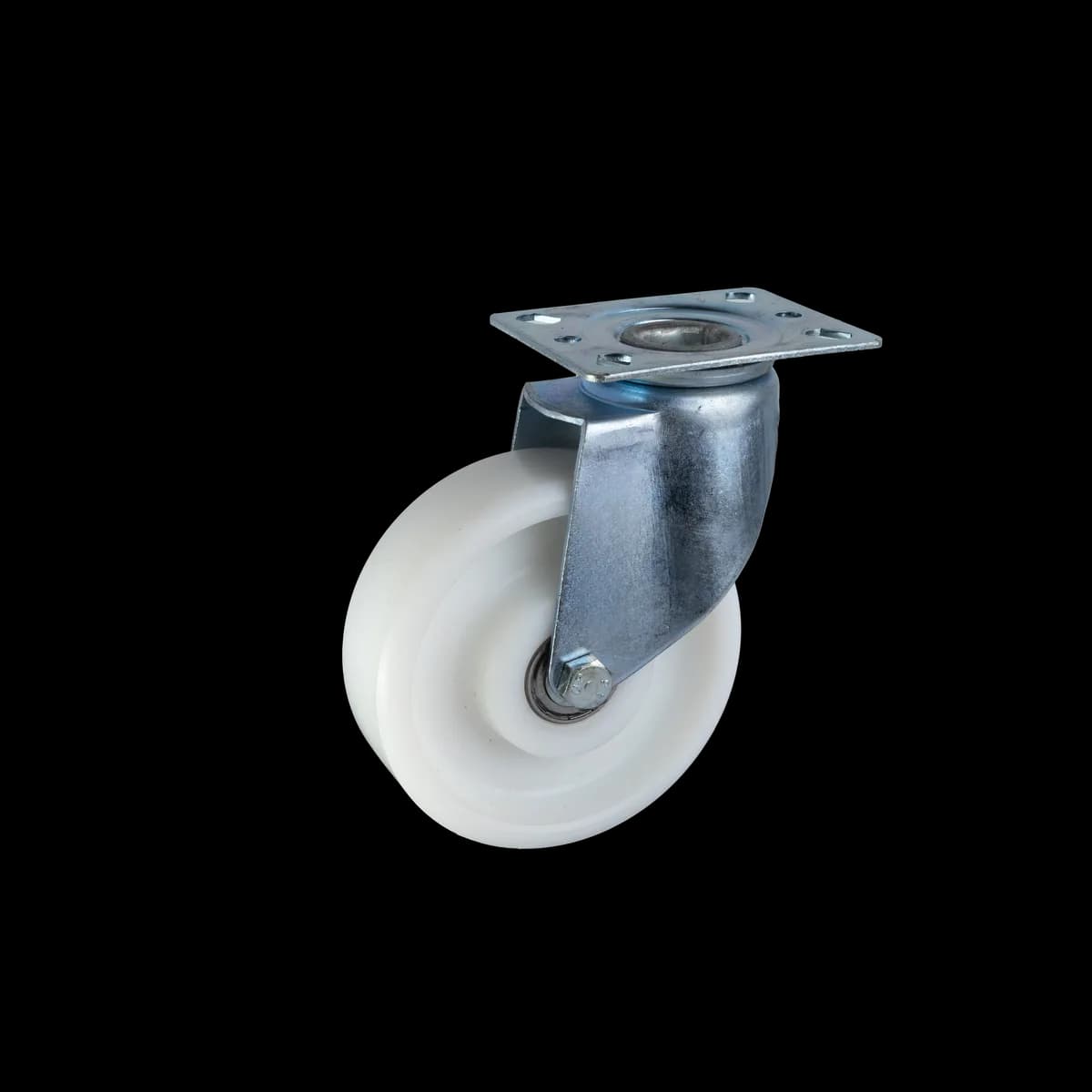 UHMW Polymer I-Type Wheel with Pressed Mild Steel I-Let Type Castor, Swivel, 180Kgs