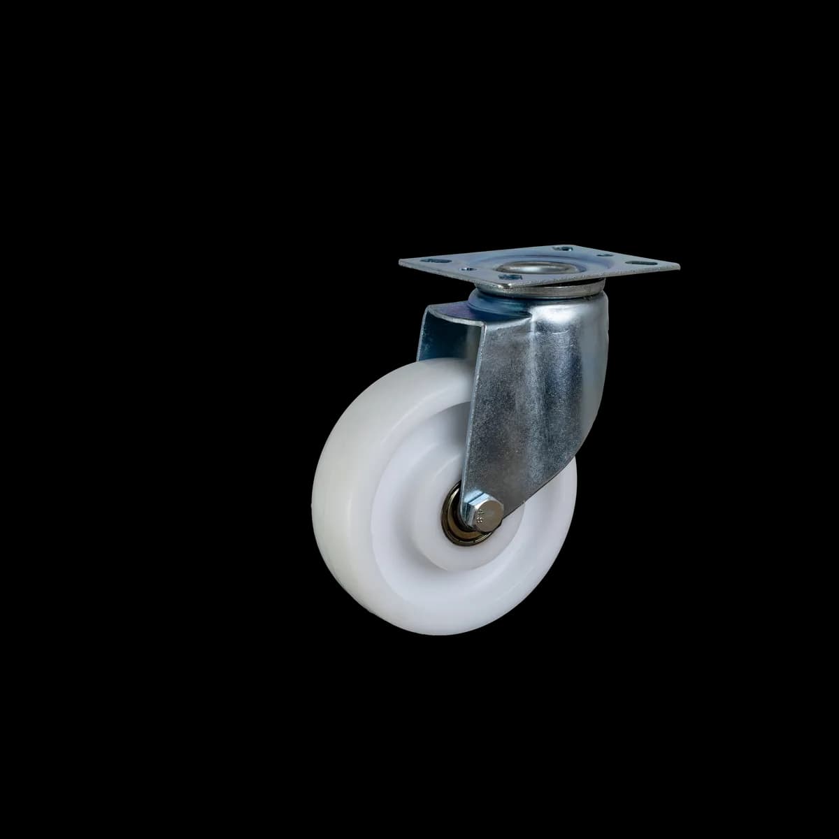 Polypropylene I-Type Wheel with Pressed Mild Steel I-Let Type Castor, Swivel, 180Kgs