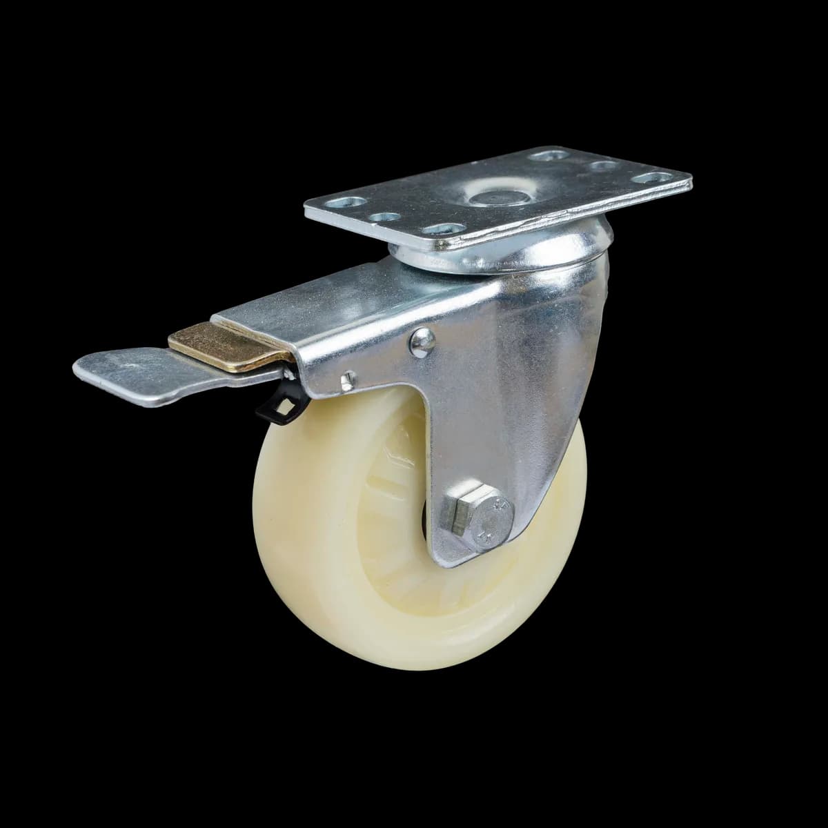 Polypropylene Medium Duty Castor Wheels, Brake, 250Kgs