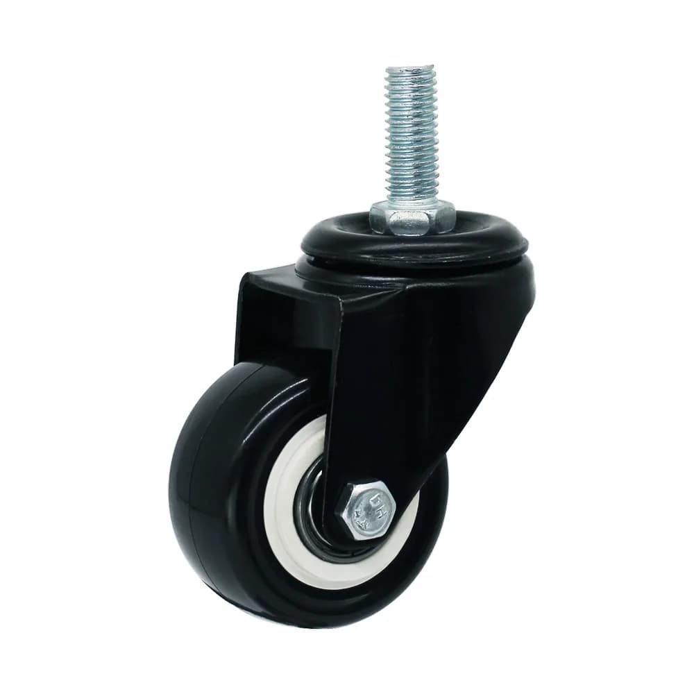 Black Polyvinyl Chloride (PVC) Castor Wheel, Bolt Swivel, 50Kgs