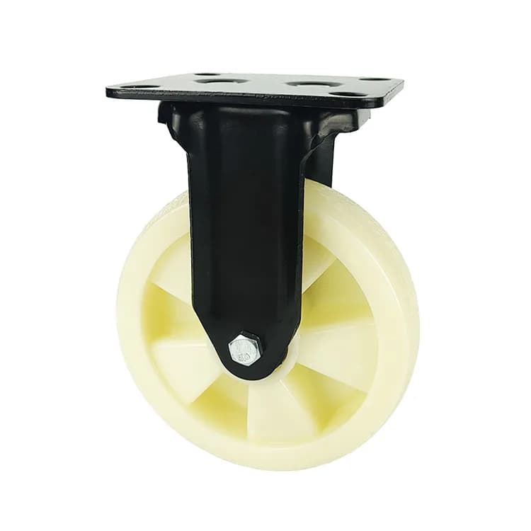 Polypropylene Wheel with Pressed Mild Steel Castor, Fixed, 220Kgs