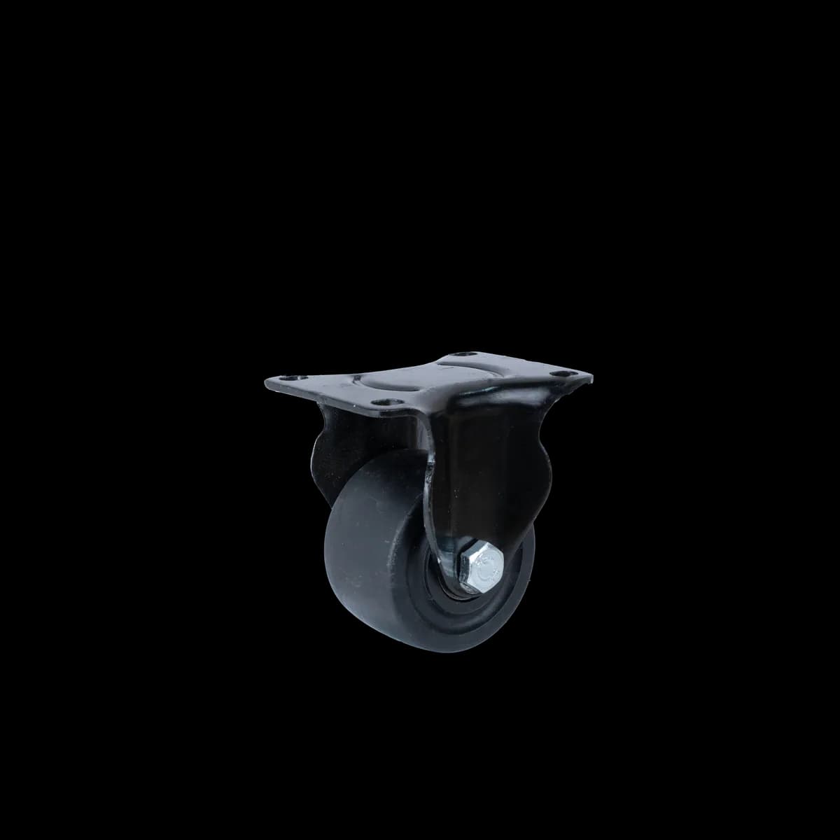 Black Polypropylene Castor Wheel, Fixed, 250Kgs