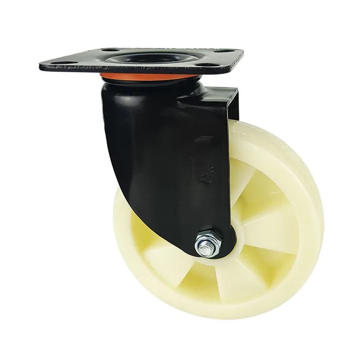 Polypropylene Wheel with Pressed Mild Steel Castor, Swivel, 220Kgs