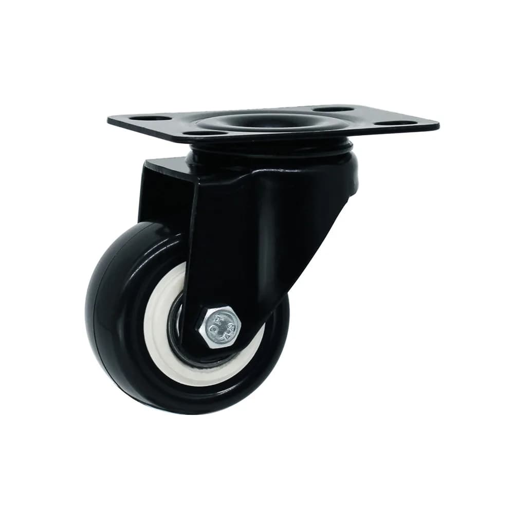 Black Polyvinyl Chloride (PVC) Castor Wheel, Swivel, 50Kgs
