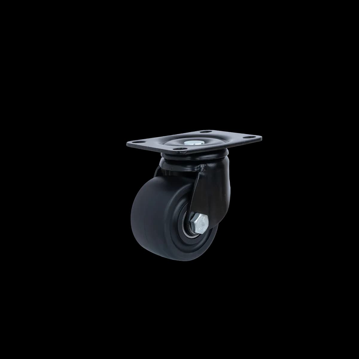 Black Polypropylene Castor Wheel, Swivel, 250Kgs