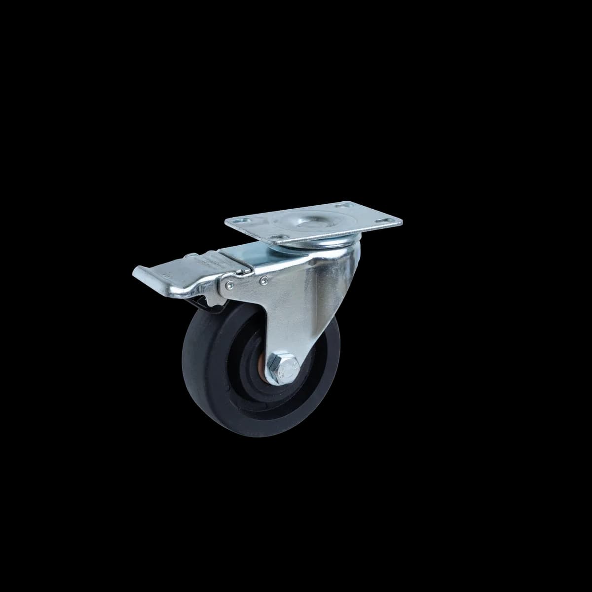 Phenolic Castor Wheel, Brake, 130Kgs