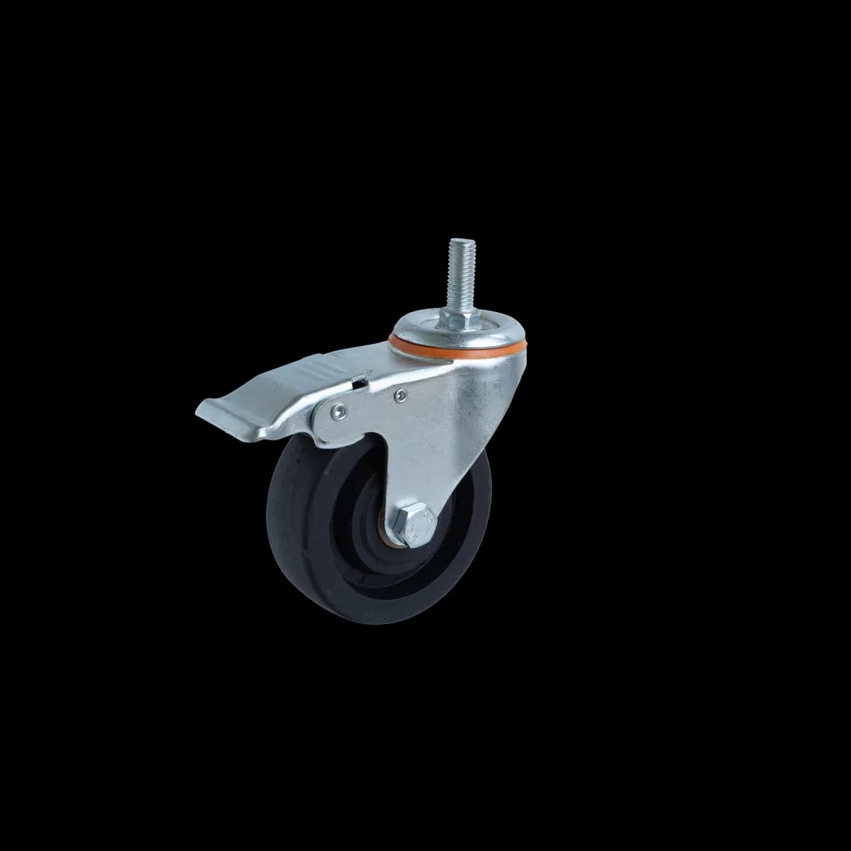 Phenolic Castor Wheel, Bolt Brake, 100Kgs