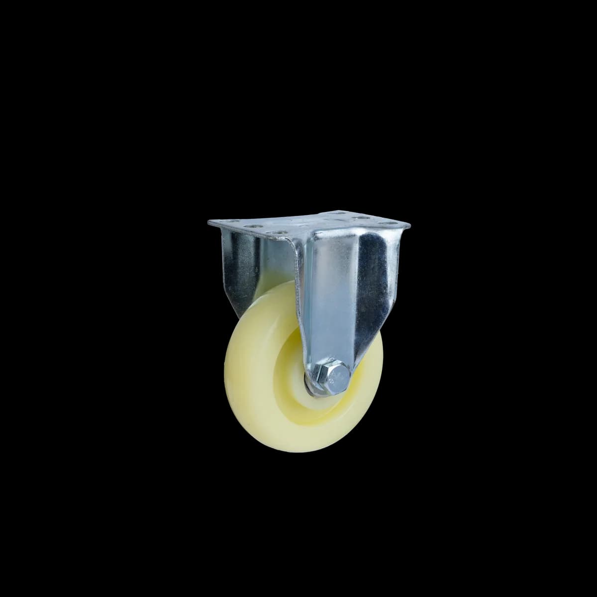 Polypropylene Wheel with Pressed Mild Steel Castor, Fixed, 130kgs