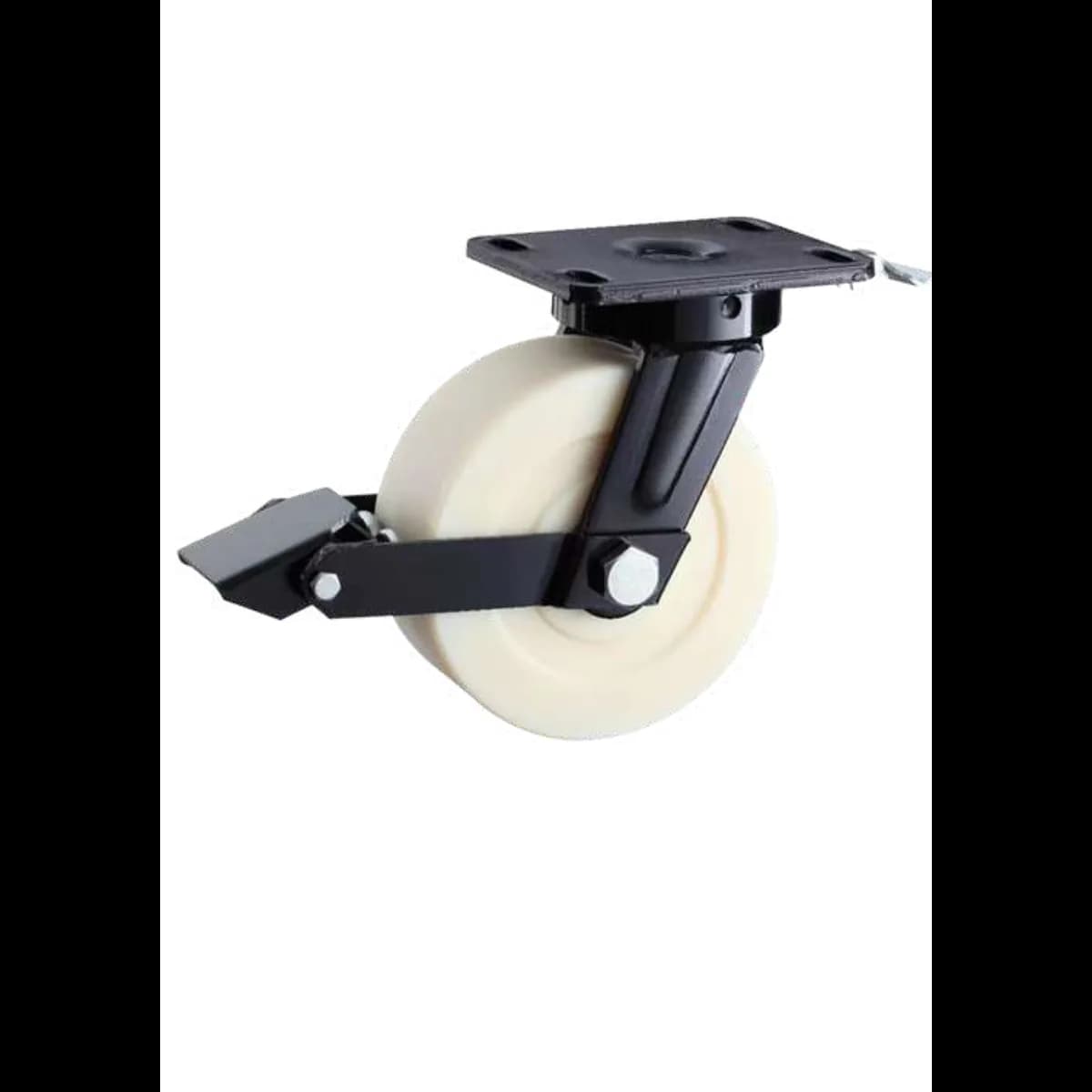 Cast Nylon Wheel with Extra Heavy Duty Castor, Brake, 1600Kgs