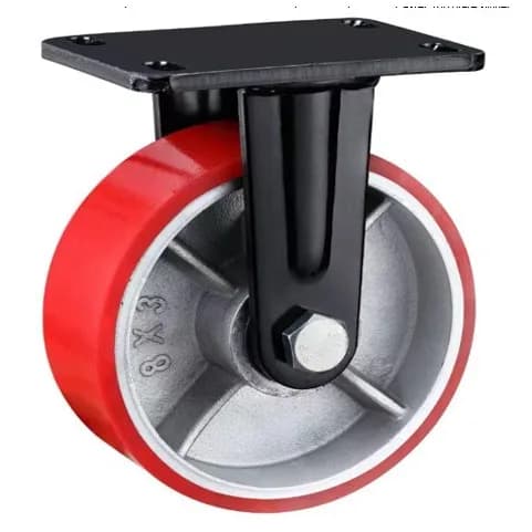 PU castor wheel fixed for industrial trolleys