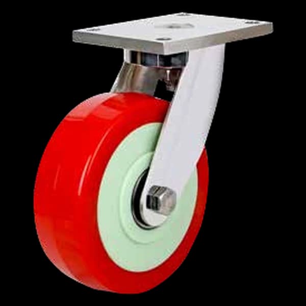 Heavy Duty PU Wheel with SS Castor, 200Kgs