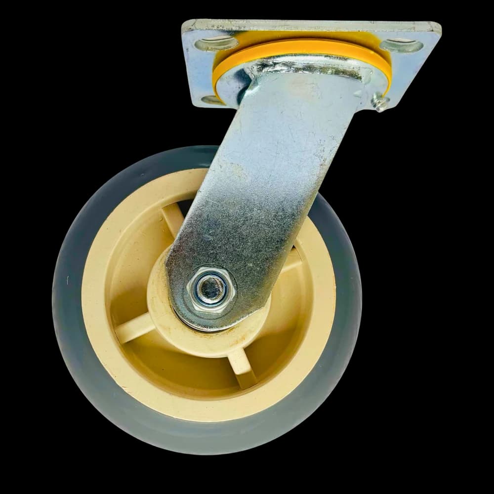 TPR castor wheel swivel with fabricated steel bracket, 230Kgs