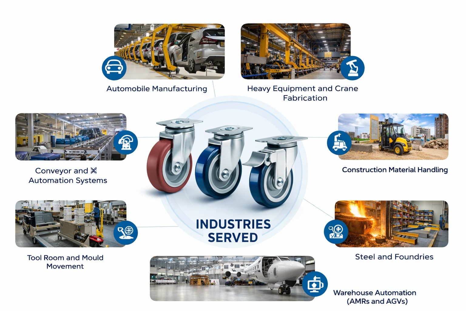 Industries using Muvall Castor Wheels