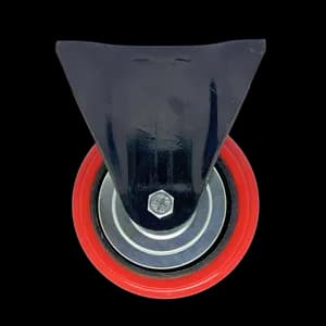 PU castor wheel fixed for industrial trolleys