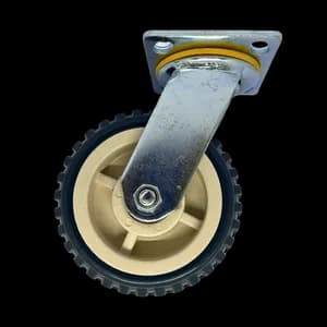 Grey Anti-Skid PVC Wheel with MS Fabricated Castor Grey Anti-Skid PVC castor wheel, 250Kgs capacity