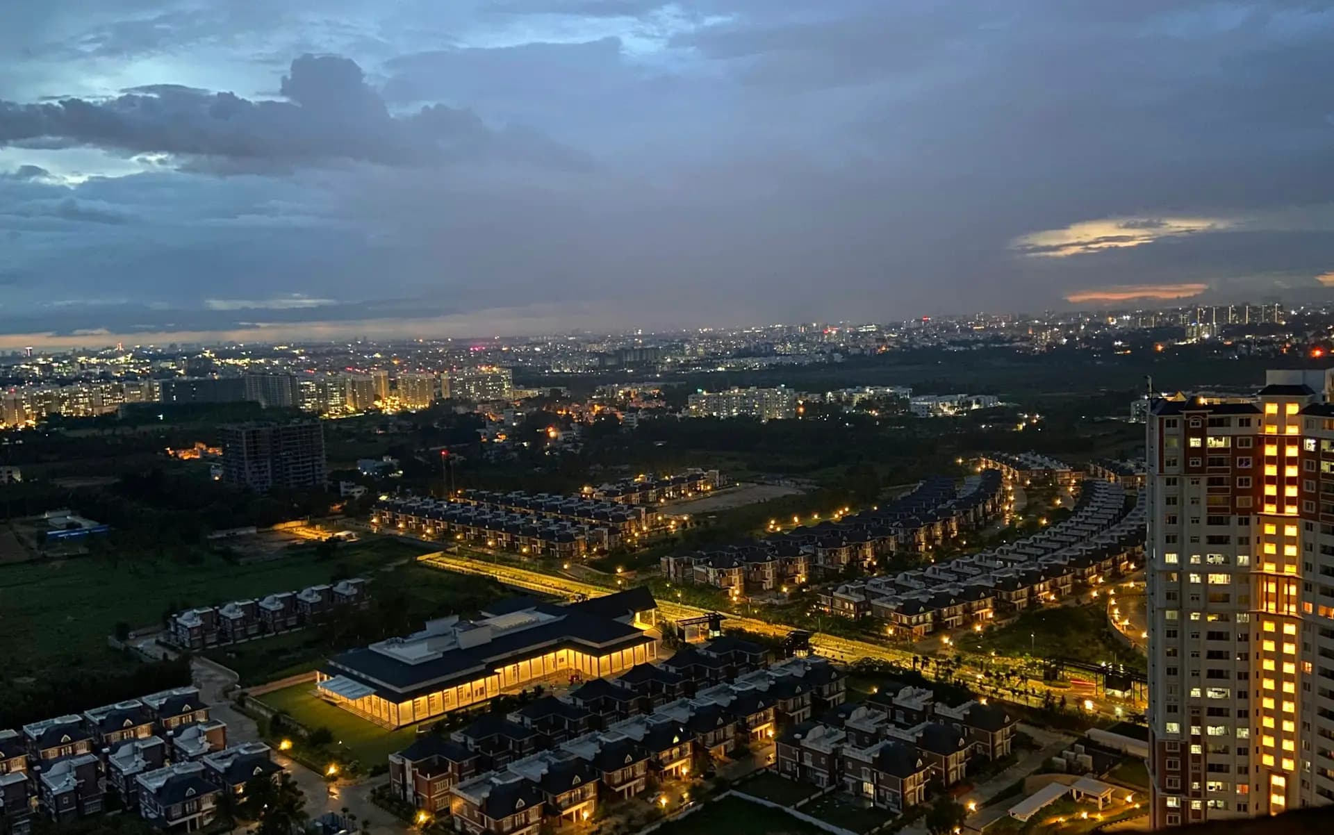 Areas we serve across Bangalore Bengaluru skyline at night: castor wheel supply across Bangalore's industrial areas